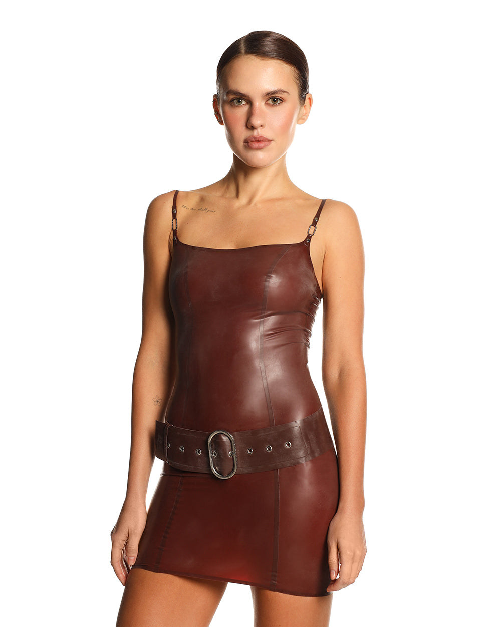 latex dress brown Image of: Brown latex dress