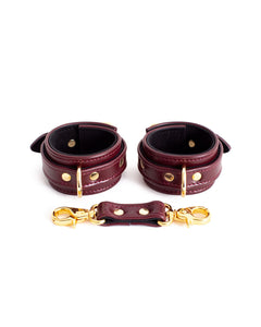 Hand & Ankle cuffs  "Dita" Burgundy RS