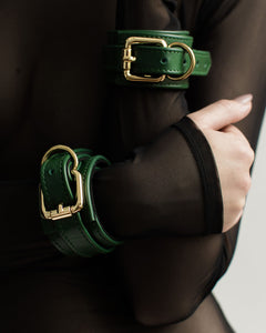 Hand & Ankle cuffs "Dita" Emerald