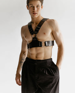leather harness for man