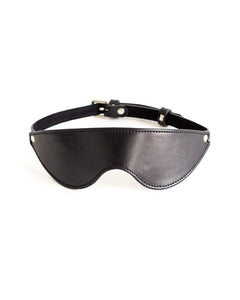 blindfold mask black leather by anoeses