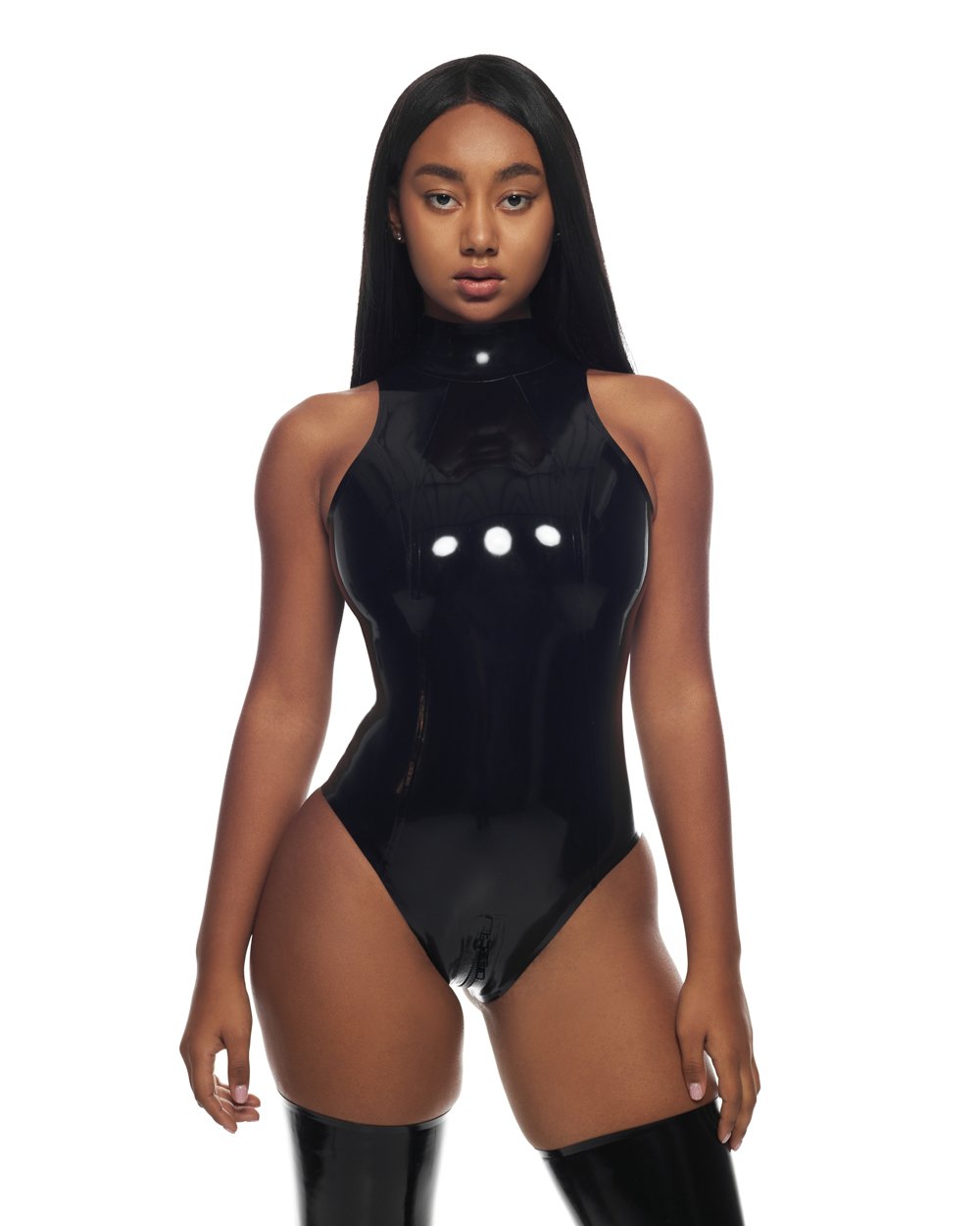 Latex Body With Zipper Black Without Silicones – ANOESES