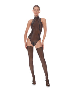 Latex Body With Zipper Transparent Black Without Silicones – ANOESES