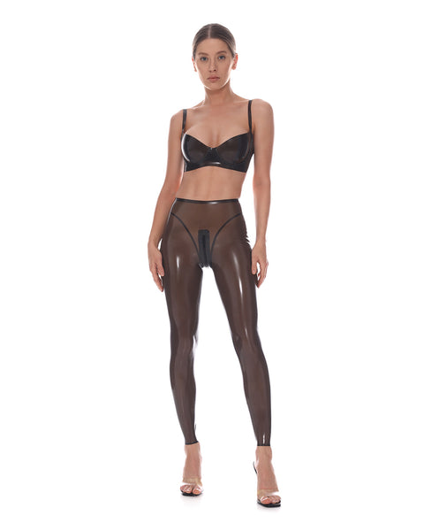 Latex lingerie Set Latex Bra Latex Panties Black – ANOESES