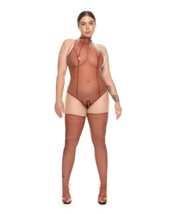 Latex Body With Zipper Transparent Beige Without Silicones – ANOESES
